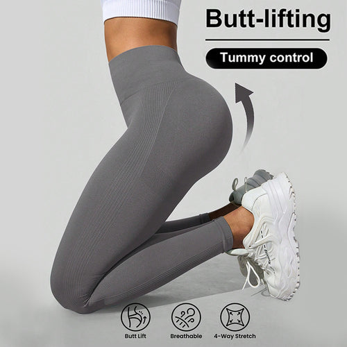 High-Waisted Seamless Yoga Leggings